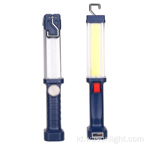 2023 Sumber Dual Light Terbaru USB Keamanan Jalan Isi Ulang SOS Peringatan Magnetik LED Lampu Magnetik dengan Bank Daya
